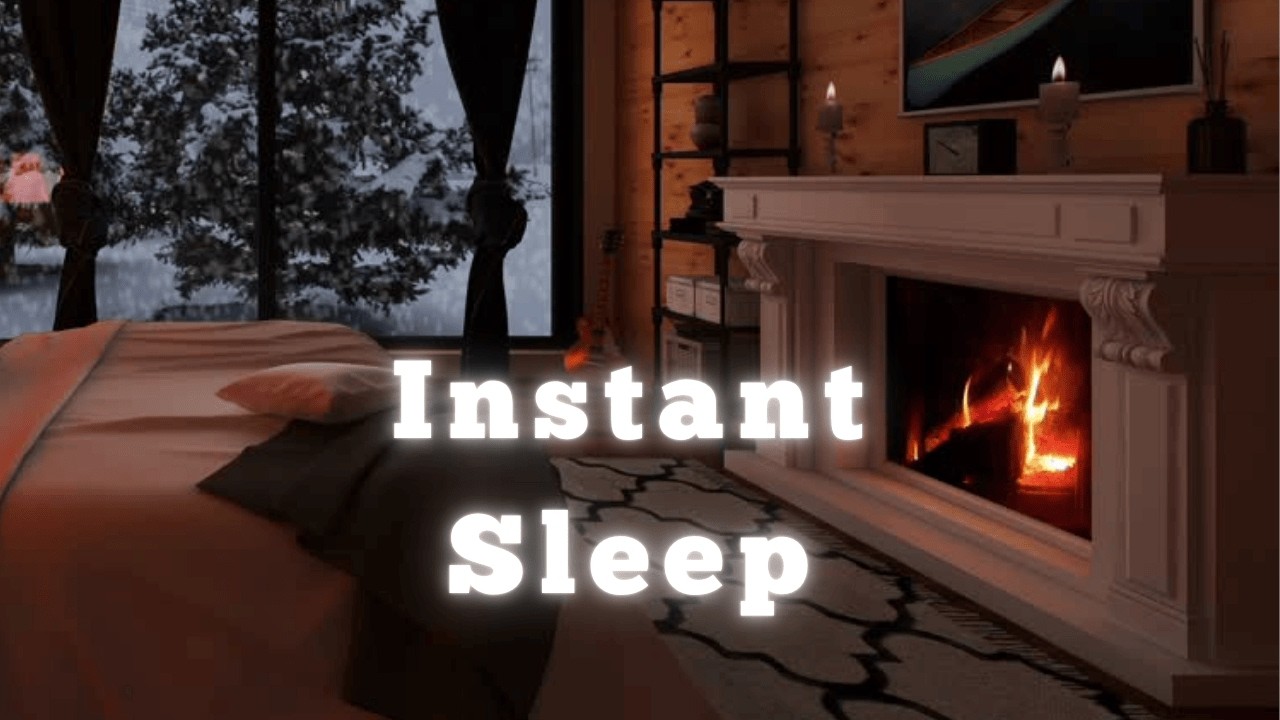 8 Hours Cozy Fireplace with Relaxing Piano Music 🎹 Sleep, Study, & Focus (piano only)