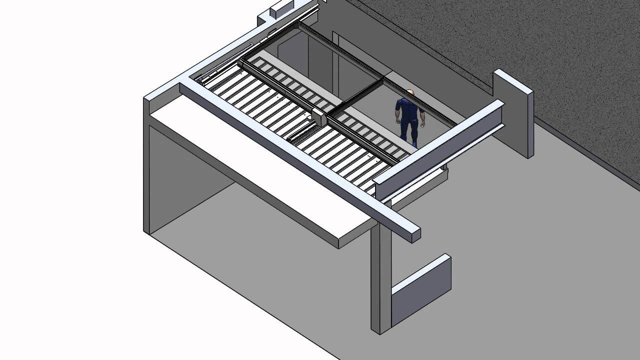 Glass Sliding Roof - 3D Animation
