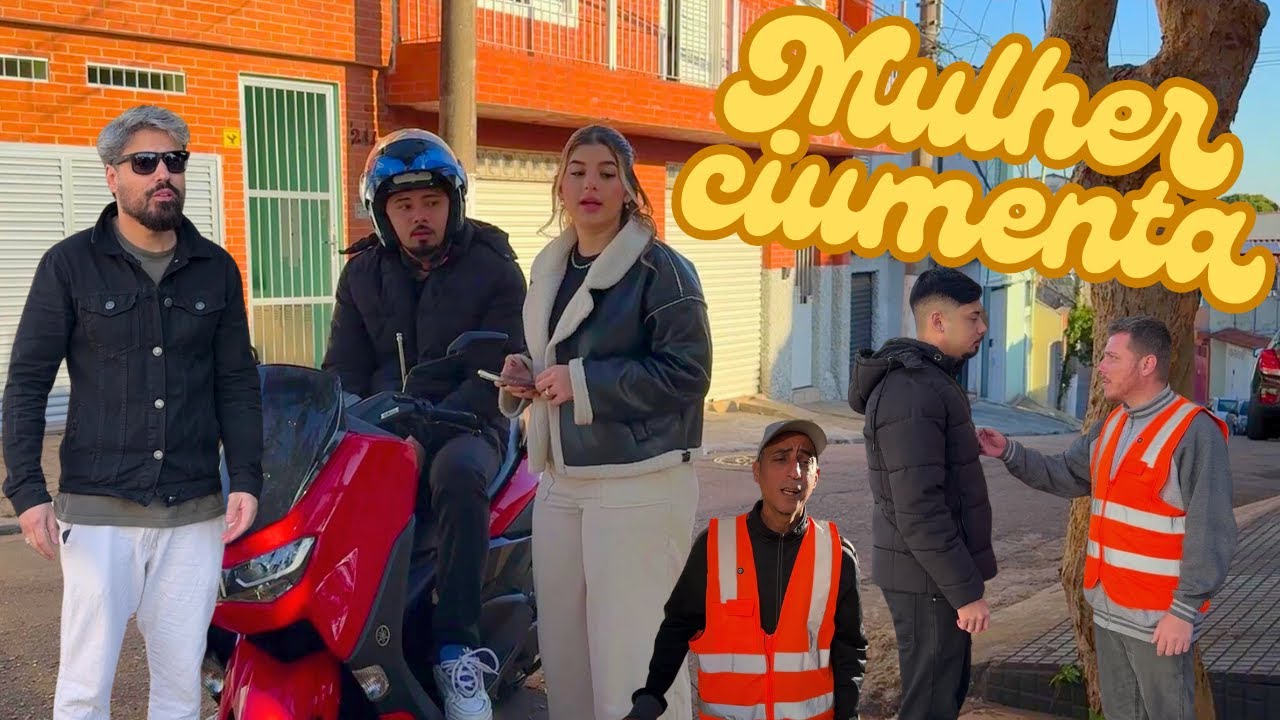 Mulher ciumenta vai atrás do marido