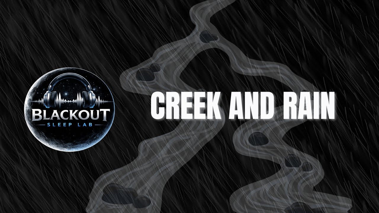 Creek Rain Black Screen 8 Hours | Blackout Sleep Lab