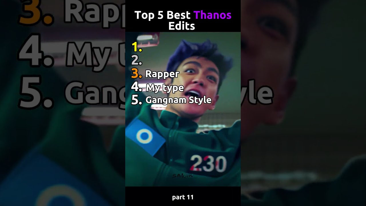 Top 5 Best Thanos Edits (Part 11) | Squid Game 2 #thanos #squidgame2 #edit