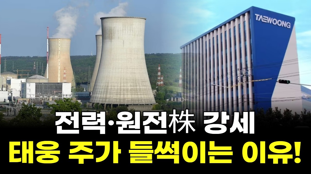 전력&middot;원전株 강세... 태웅 주가 들썩이는 이유!