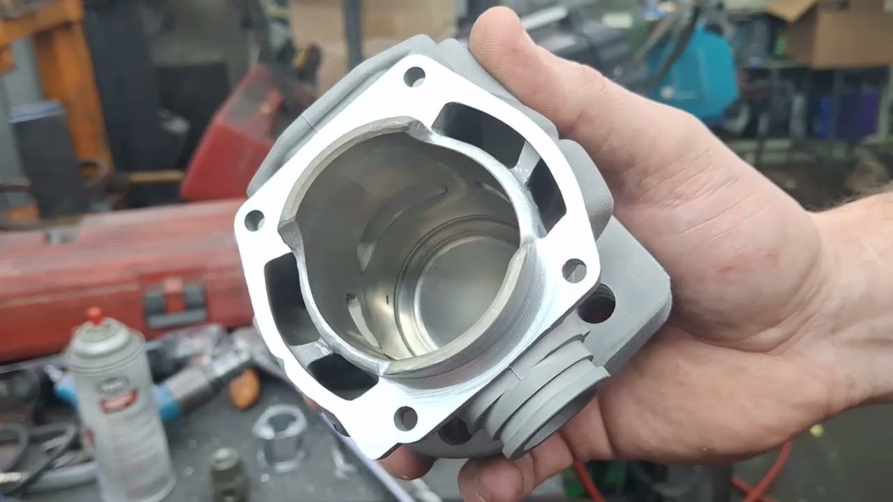 CUTTING a 372xp BASE by HAND with no LATHE