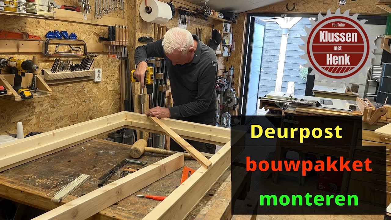 Een nieuw kozijn met buitendeur bouwen voor het tuinhuis