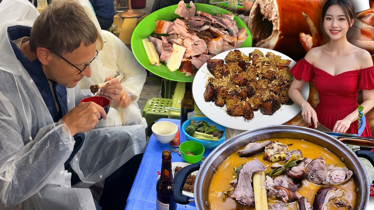 Du khách Mỹ ăn thịt chó Hà Nội mê mẩn khen ngon