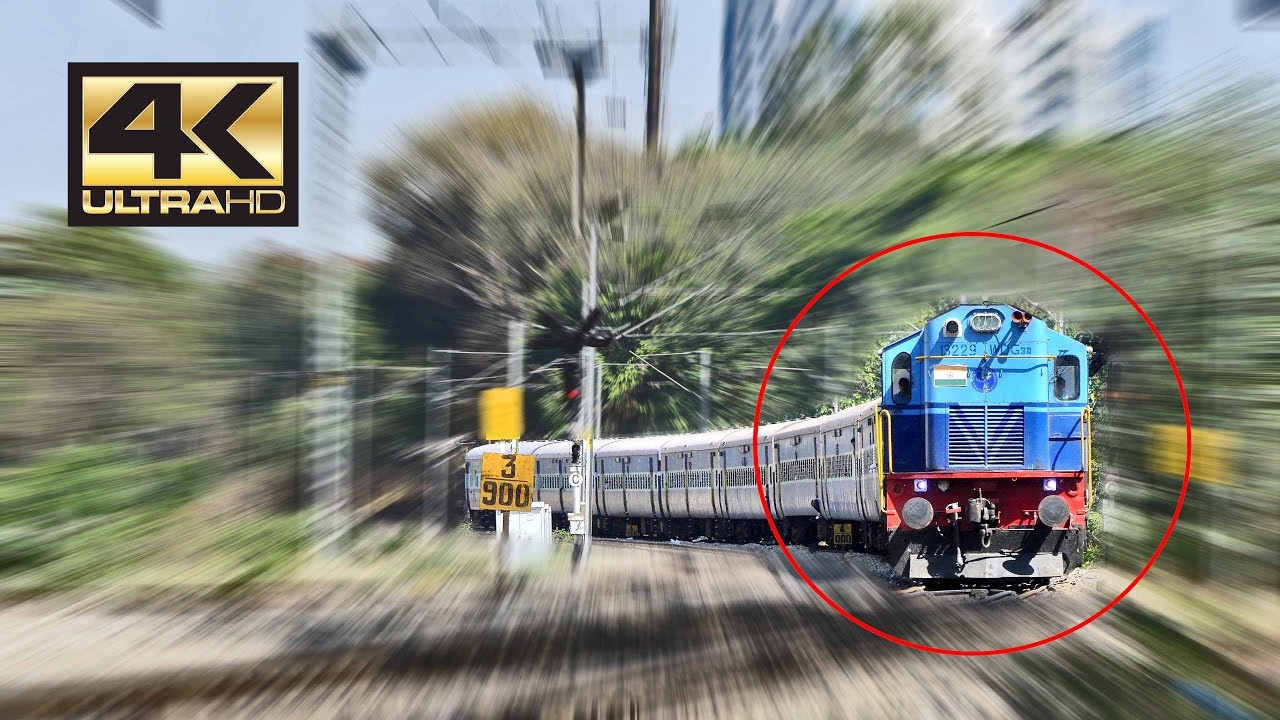 [4K] INCREDIBLE OFFLINK !!! Blue THANGAM leads Fast Passenger | Indian Railways