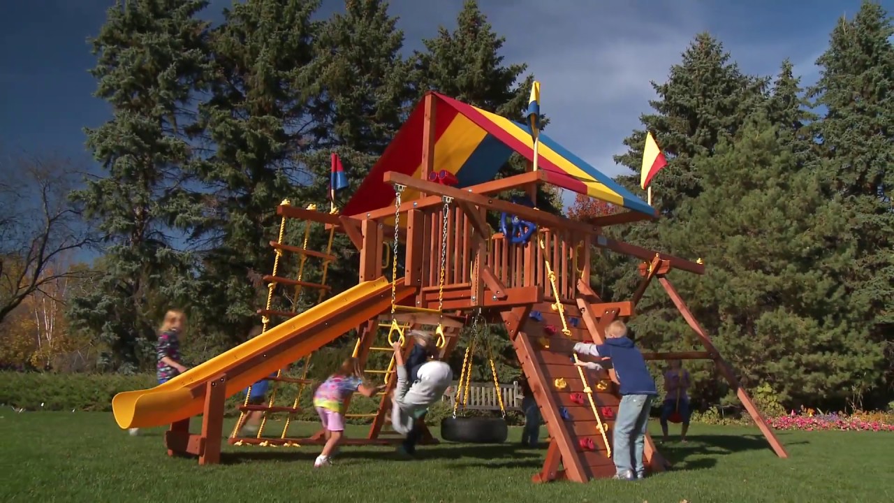 Everything you need to know about the Rainbow Sunshine Castle Wooden Climbing Frame