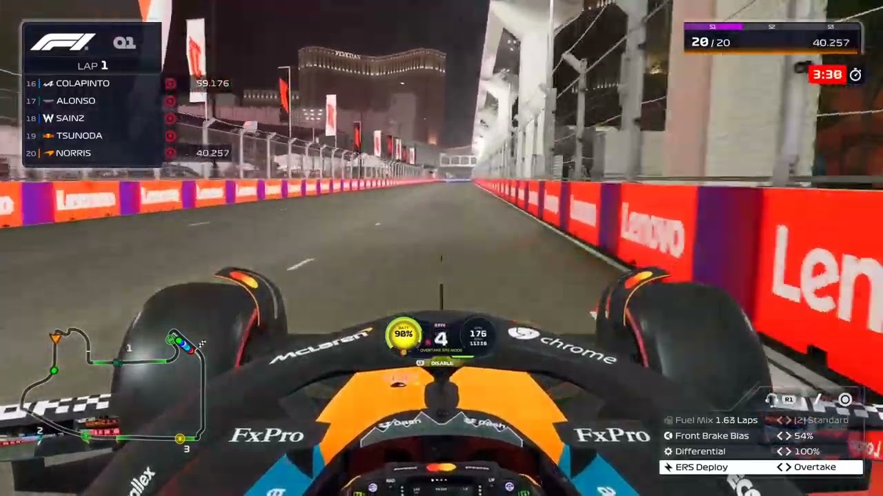 VOLTA RAPIDA EM VEGAS 1.30.0 #F125 #pretoohf1 #F1Game #Fórmula1 #GameplayF1