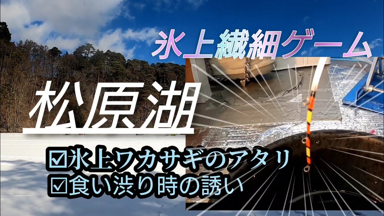 松原湖繊細ゲーム。これが!!氷上のアタリ!渋い時の誘い方!