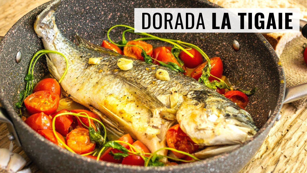 👌 DORADĂ  la tigaie cu roșii și usturoi - rețeta italiană a lui Gennaro Contaldo