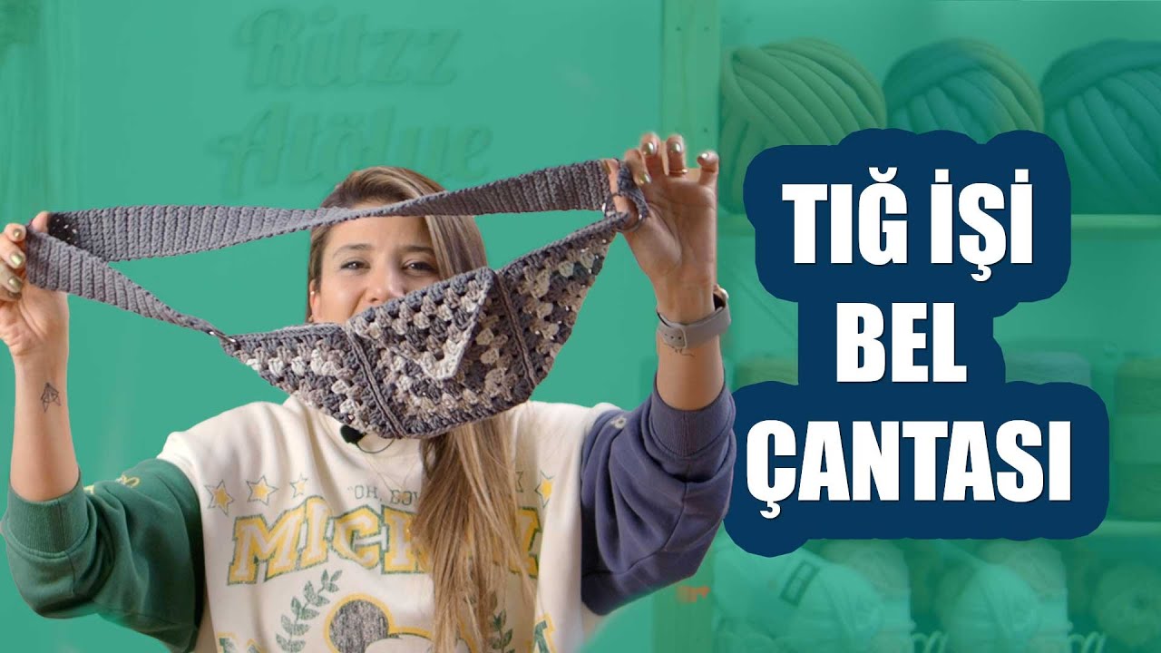 YAPIMI ÇOK Zevkli Bir Tığ İşi Bel Çantası