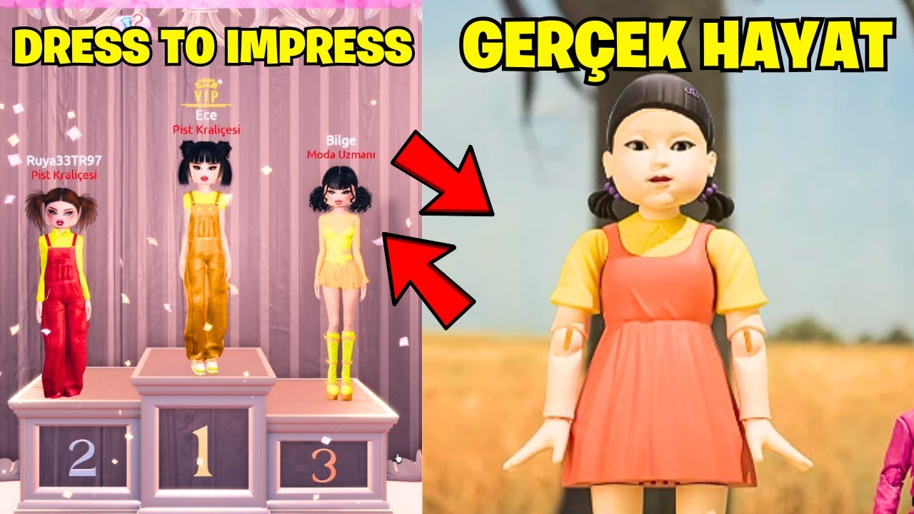 DRESS TO IMPRESS AMA SQUID GAME😊AYŞEM ECE ARI💥ARIGİLLER🐝ROBLOX DRESS TO IMPRESS
