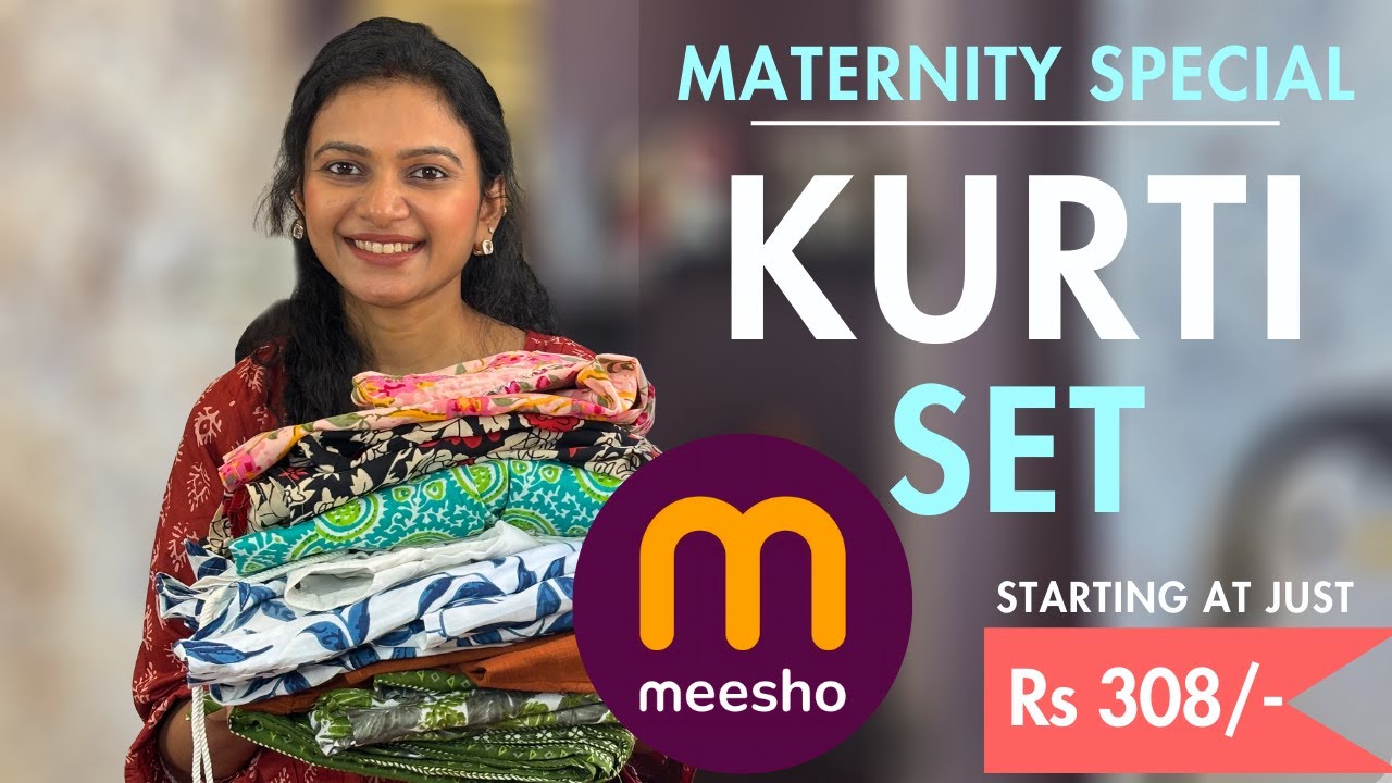 Meesho Maternity Wear & Feeding Kurti and Gown Haul Starting ₹308👗