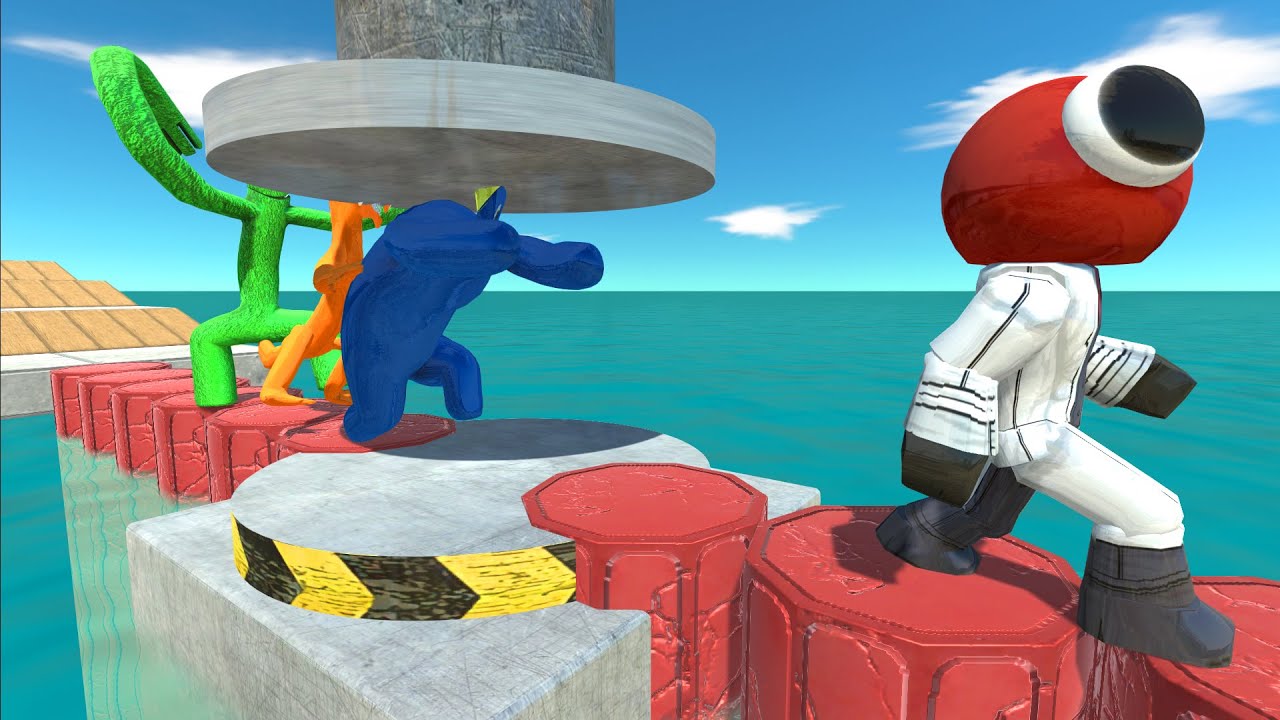 Run Through The Hydraulic Press On The Sea - Animal Revolt Battle Simulator