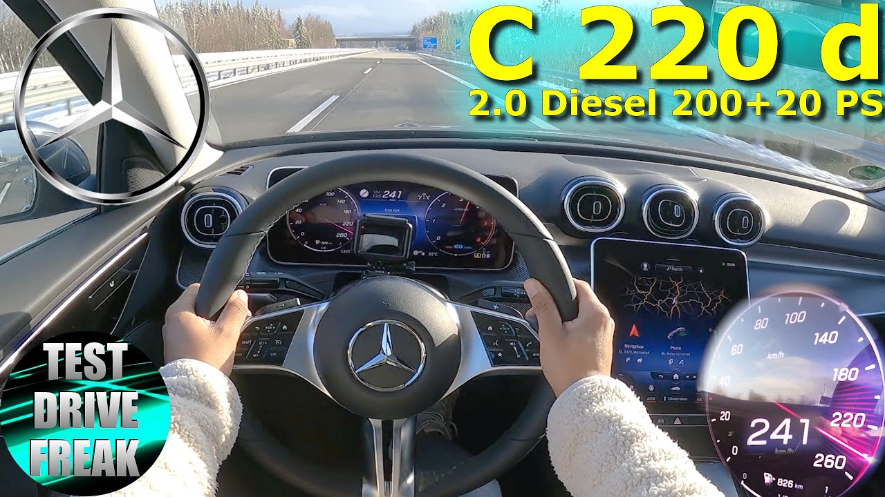 2021 Mercedes Benz C 220 d 200 + 20 PS TOP SPEED AUTOBAHN DRIVE POV