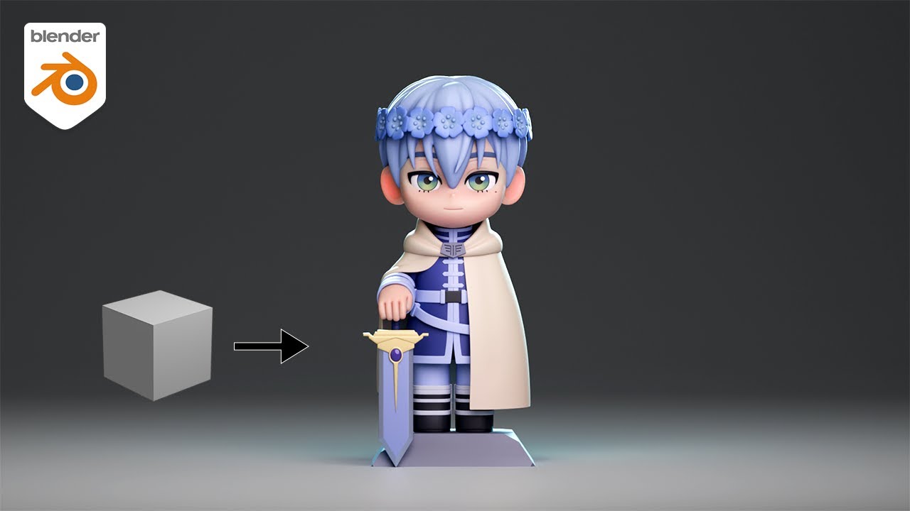 3D Cute Character Modeling in Blender - Himmel Chibi