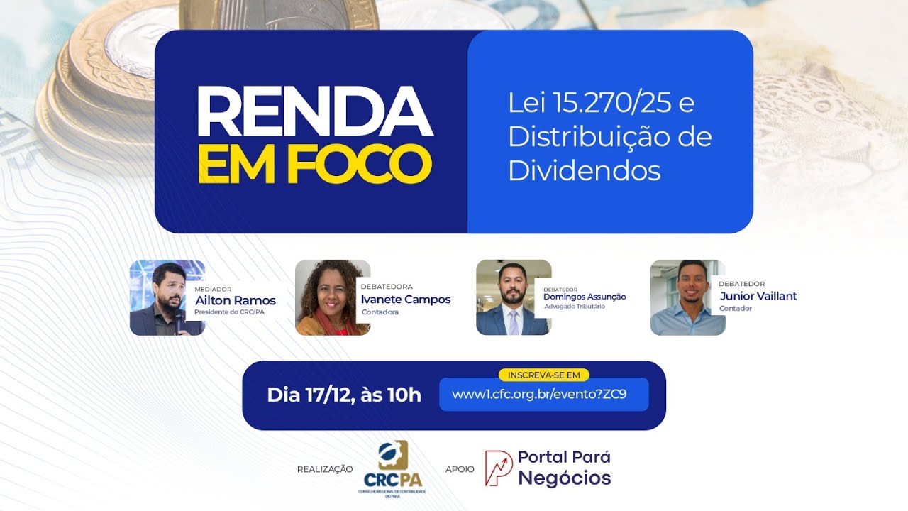 LIVE - PODCAST: RENDA EM FOCO: LEI 15270/2025 E DISTRIBUIÇÃO DE DIVIDENDOS