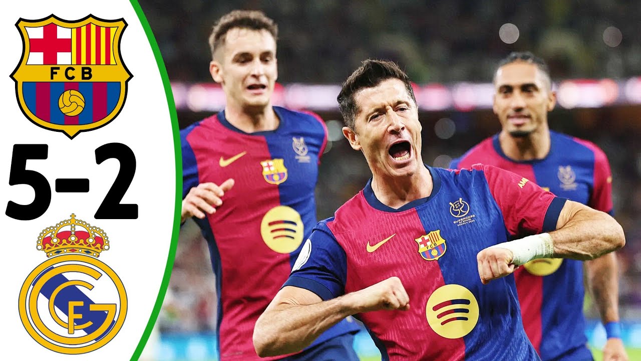 Barcelona vs Real Madrid 5-2 | Extended Highlights and All Goals- HD