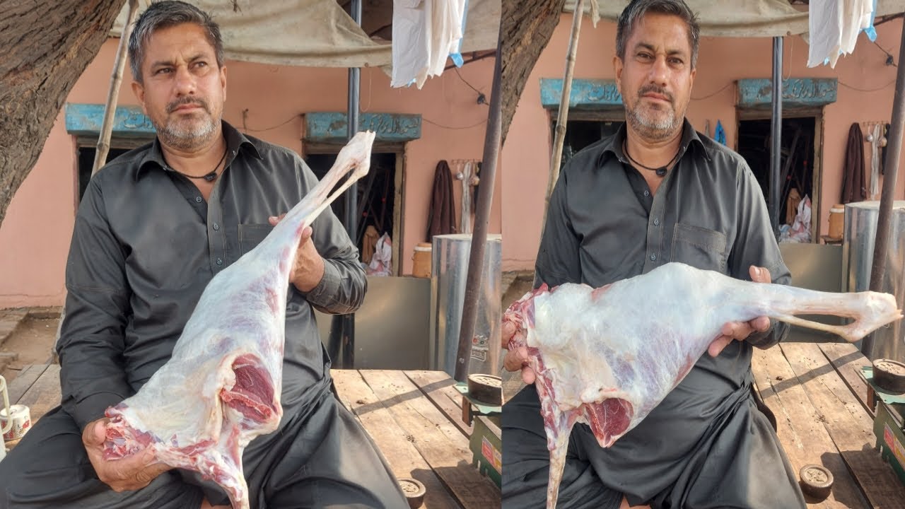 Goat Leg Cutting skills| Mutton Leg Cutting & Cleaning|Bakray ki raan katney ka tarika|