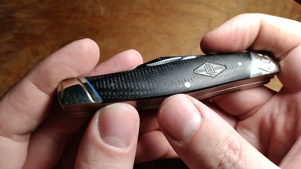 Rough Rider Classic Carbon Black Micarta Stockman
