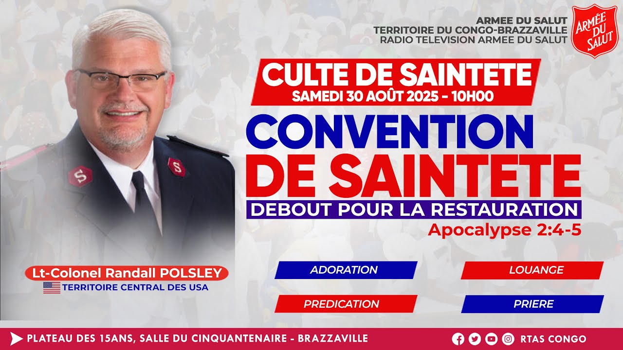 🔴CULTE DE SAINTETE DU SAMEDI 30 AOÛT 2025 / LA CONVENTION DE SAINTETE 2025