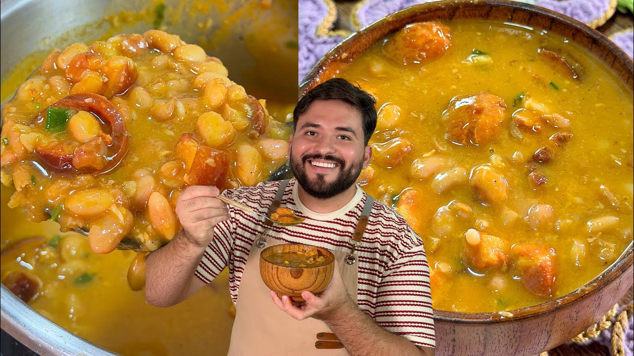 APRENDA DE UMA SÓ VEZ A FAZER UM FEIJÃO PERFEITO COM CALDO GROSSINHO! | Gabriel Freitas
