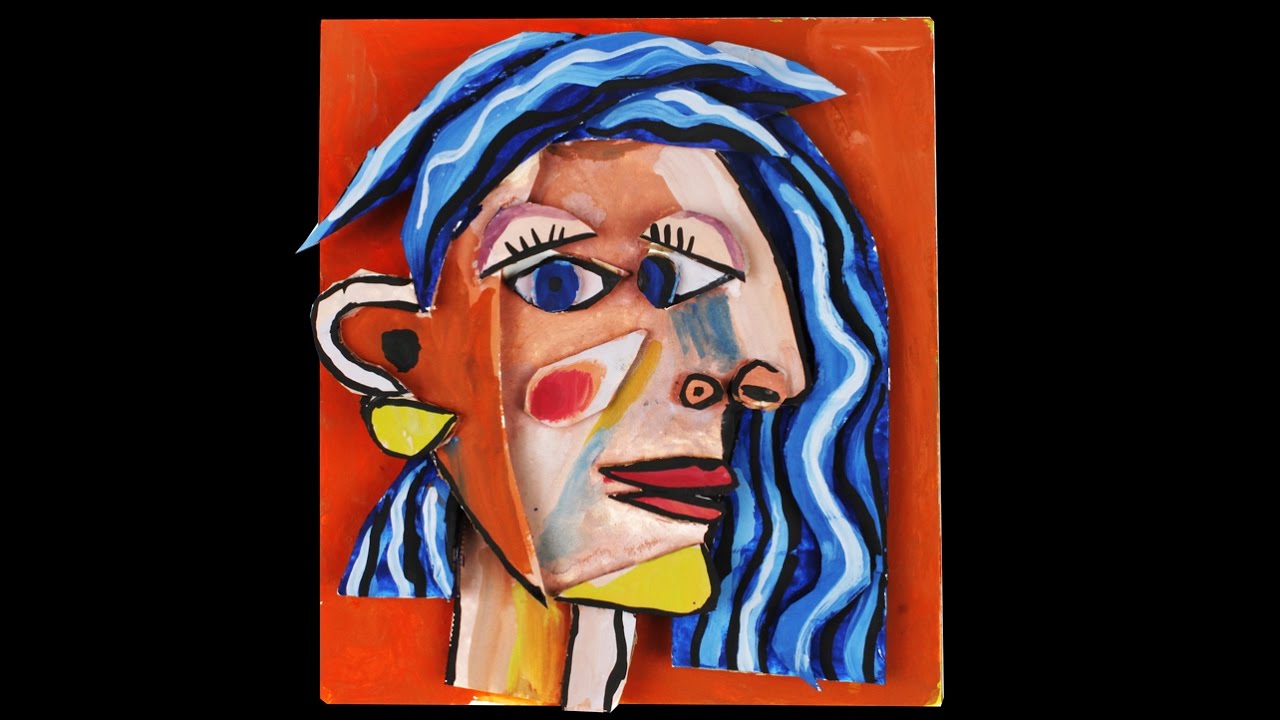 Picasso-Inspired Cardboard Portrait - Project #210