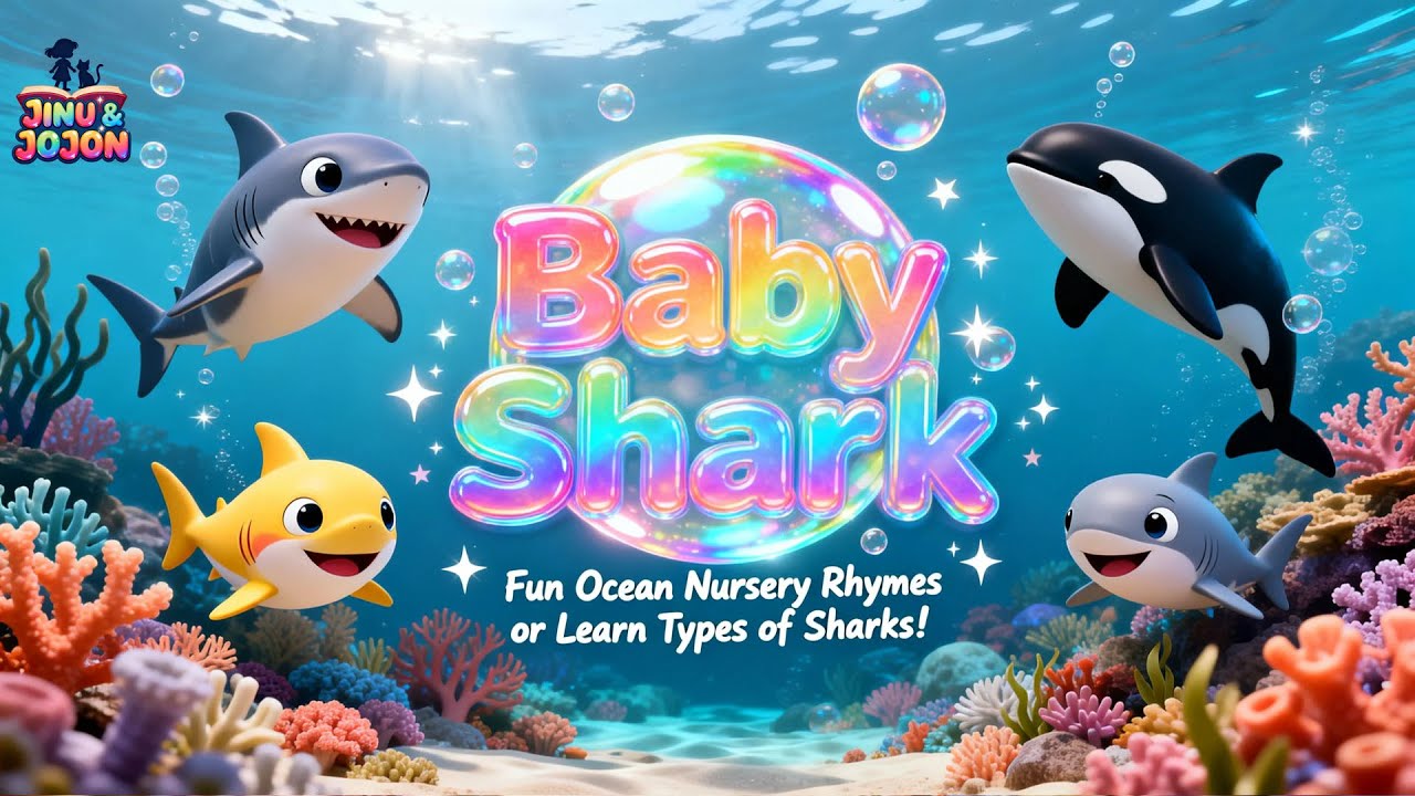 Ocean Learning Song for Kids Featuring Baby Shark Nursery Rhymes 🦈🌊