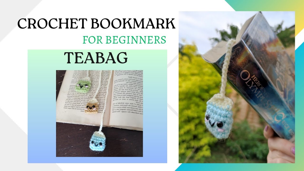 How to crochet a small present in 20 min. Little Cute Bookmark Teabag. Adorable little amigurumi.