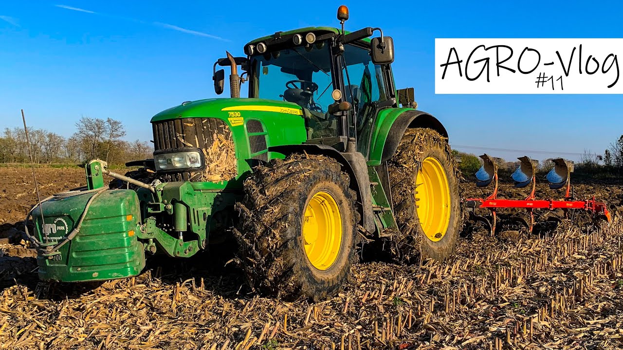 AGRO-Vlog #11 Denná a nočná orba s John Deere 7530 Premium 🚜
