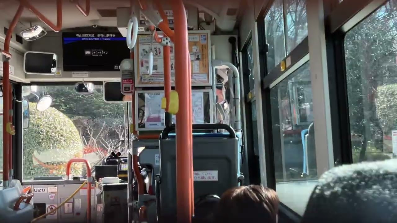 名古屋市交通局NMS-131。守山巡回系統新守山駅行。小幡～新守山駅後方前面展望