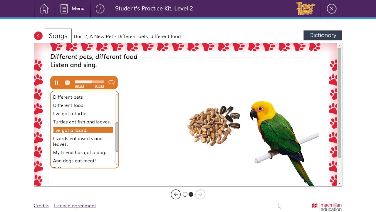 Unit 2. A New Pet - Different pets, different foods