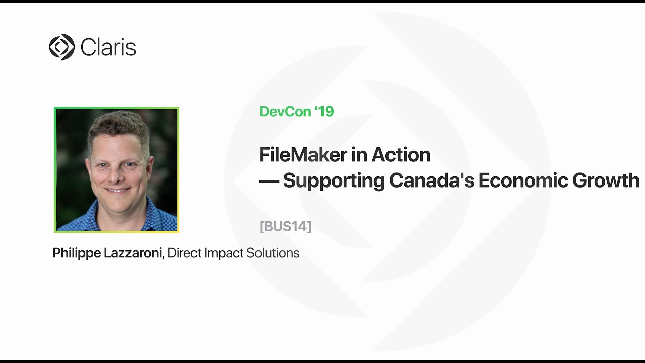 FileMaker in Action &mdash; Supporting Canada's Economic Growth [BUS14]