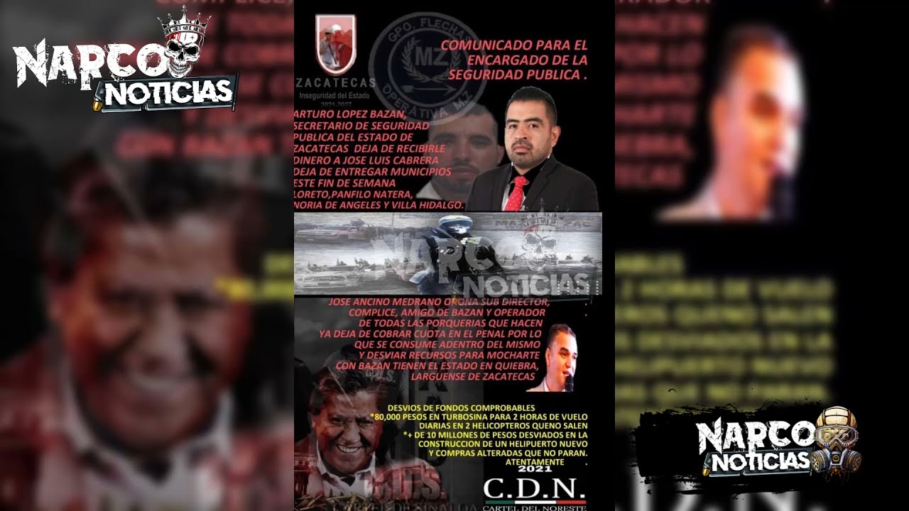 #CDN dejan Narco Mantas en el estado de #Zacatecas, y Se&ntilde;alan a Baz&aacute;n de entregar plaza al 