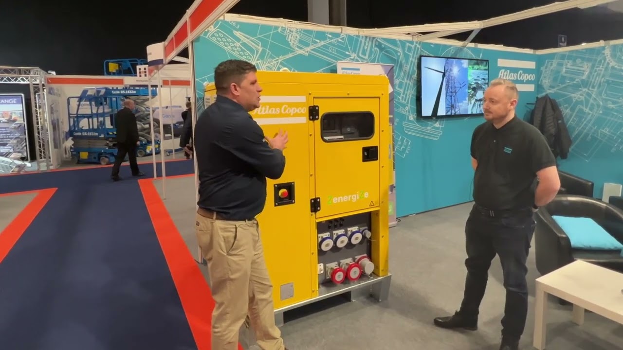 Atlas Copco ZenergiZe battery power solution introduced at the Executive Hire Show Innovation Trail