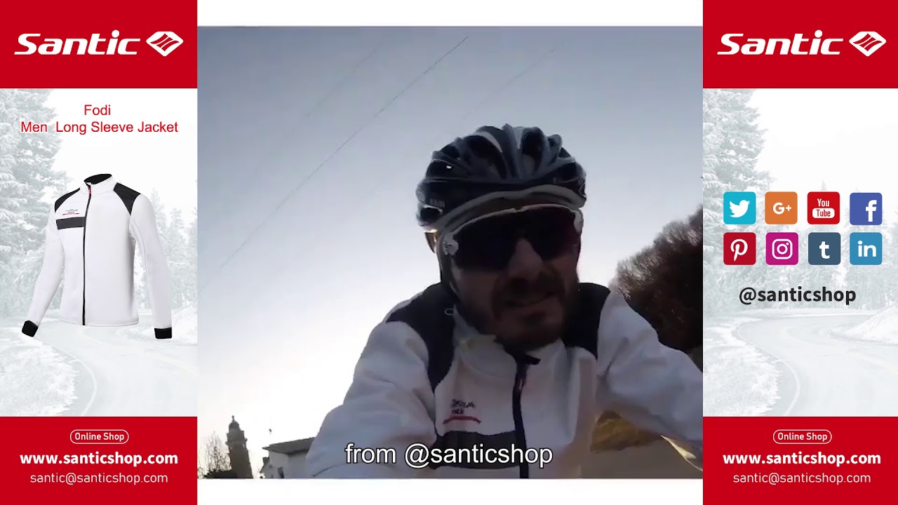 Santicshop Fodi White Men Cycling Jackets Long Sleeve