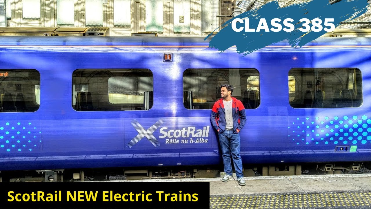 ScotRail eXpress Class 385 NEW Electric Train Journey Edinburgh to Glasgow
