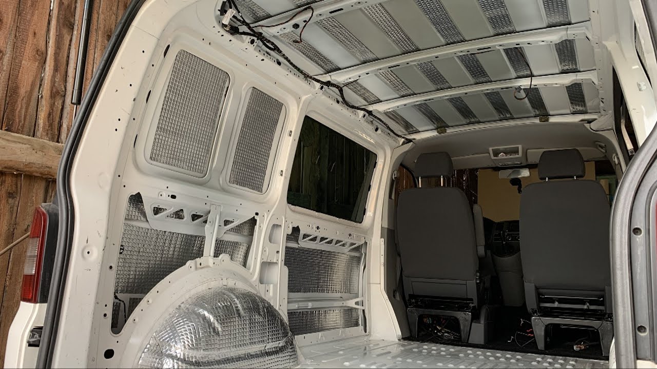 VW T5 entdröhnen mit Alubutyl //Schallisolierung //  Folge 5 // Camper Selbstausbau // Campervan