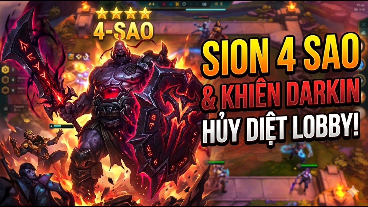 [TFT- Đấu trường chân lý] Sion 4sao cùng tạo tác Khiên darkin