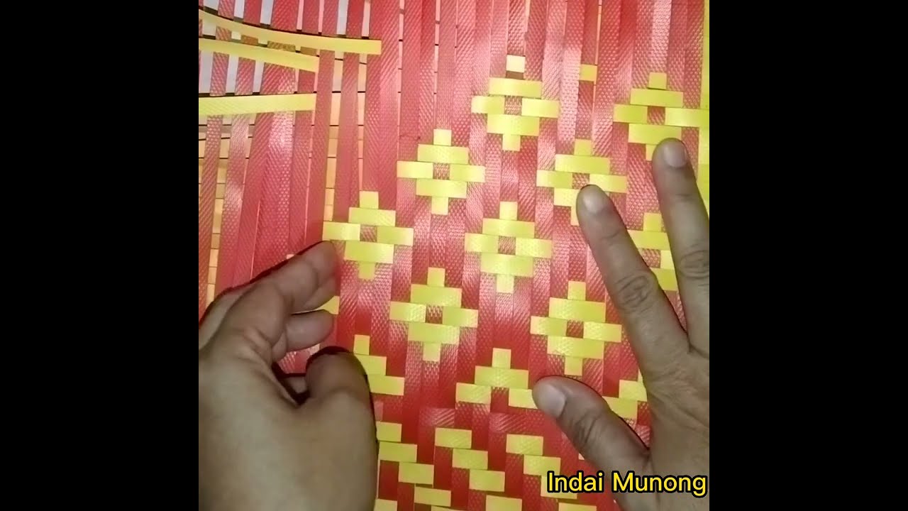 Tutorial 6 #tikaranyaman #weavingmat