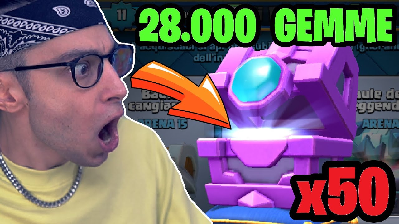 28.000 GEMME in BAULI FORTUNATI su CLASH ROYALE *leggendarie*