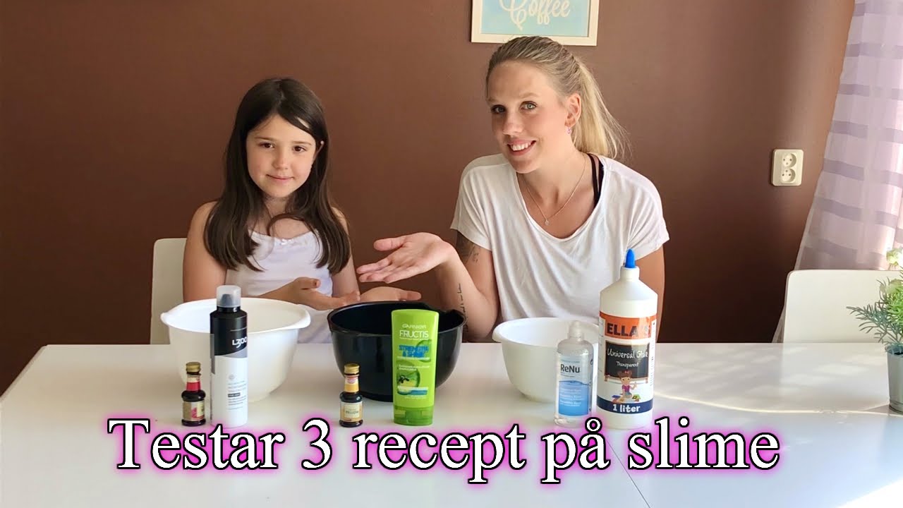 Testar 3 olika recept på slime