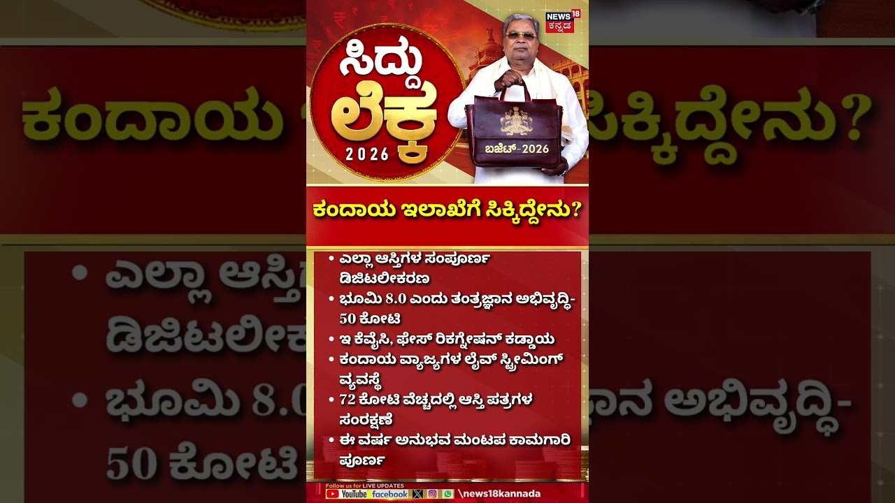 Karnataka Budget 2026 | CM Siddaramaiah | ಕಂದಾಯ ಇಲಾಕೆಗೆ ಸಿಕ್ಕಿದ್ದೇನು?