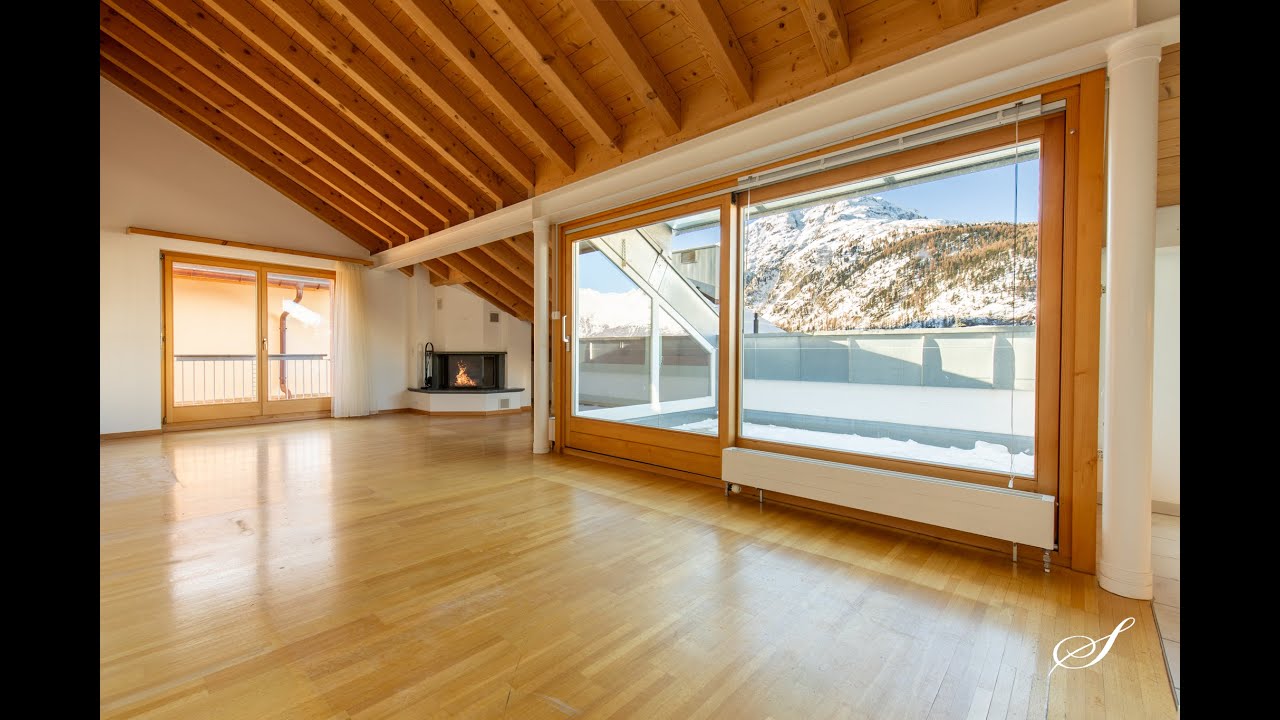 3.5 Zimmer Dachwohnung mit Terrasse im Zentrum von Pontresina