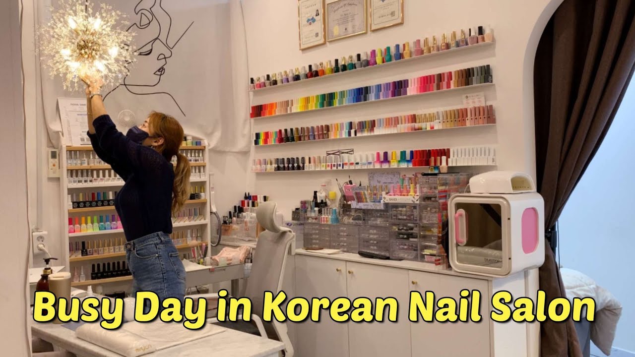 Korean Nail Salon 💕 Vlog for Nail & Pedi Cure ✨| 손님 네일 시술 | 네일 케어 | 네일샵 브이로그 | 네일아트