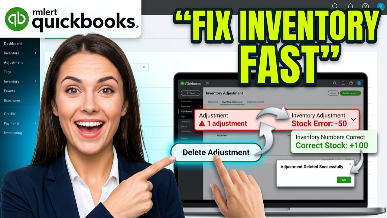 Удаление корректировки запасов в QuickBooks [Секретный метод]