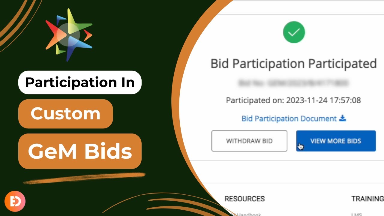 GeM: Custom Bid Participation | How to participate in GeM Bids | GeM Bid Participation Process