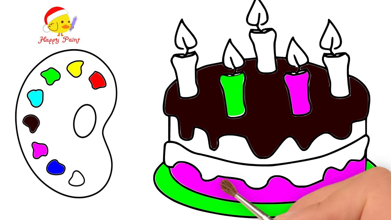 Make and Paint Colours for Birthday Cake | Happy Paint&hearts;