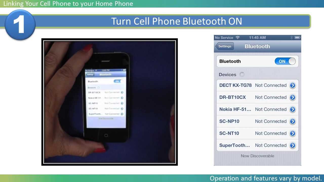 Panasonic - Telephones - Function - How to link to a cell phone. Models listed in Description.