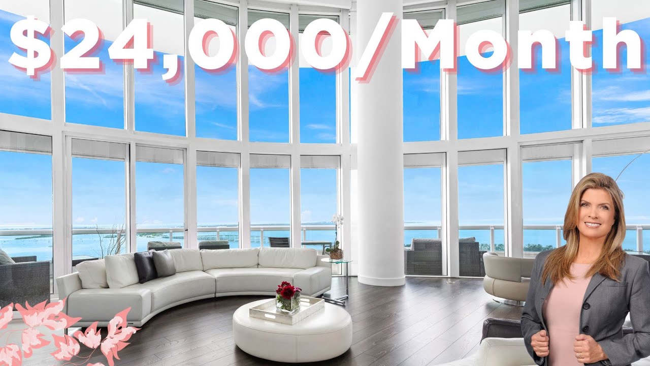 TOWNHOME IN THE SKY WITH 270 DEGREE BAY & BRICKELL CITY VIEWS ~ SANTA MARIA  3301~ $24,000/MONTH